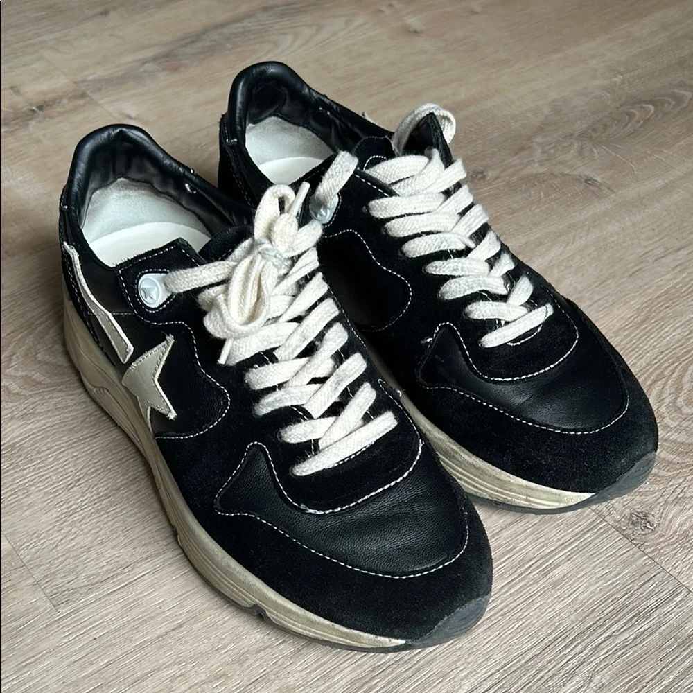 Golden Goose Women's Running Sole in black nappa and suede GGDB sz 37 - Picture 12 of 16